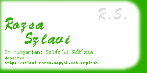 rozsa szlavi business card